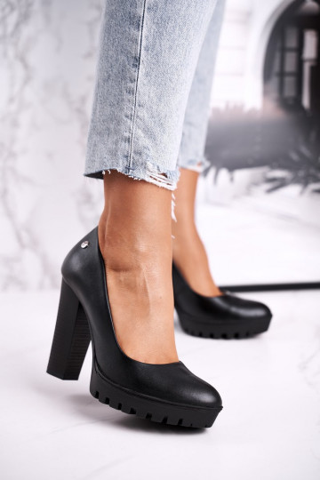Women's Pumps On A Block Heel Maciejka 02629-01 Black 2