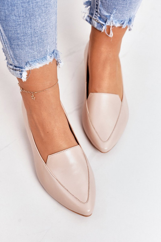 Loafers On Gold Heels Laura Messi 2013 Beige Loafers On Gold Heels Laura Messi 2013 Beige