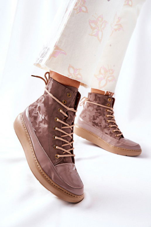 Sport Leather Shoes Lewski 3034 Beige Moro Sport Leather Shoes Lewski 3034 Beige Moro