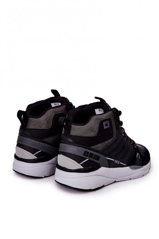 Wysokie Sportowe Męskie Buty Big Star II174223 Czarne