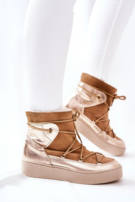 Insulated Suede Snow Boots Camel Clarem Insulated Suede Snow Boots Camel Clarem