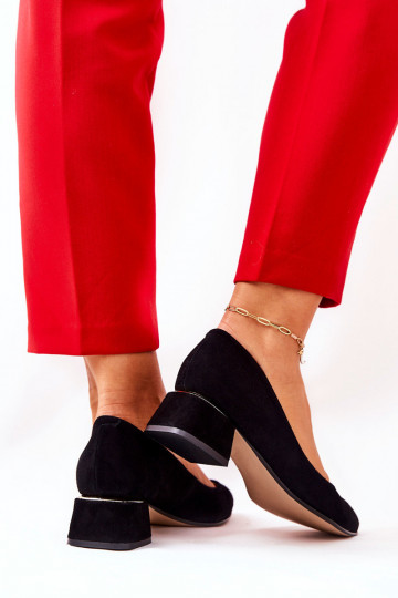 Suede pumps Lewski 3118 Black 2