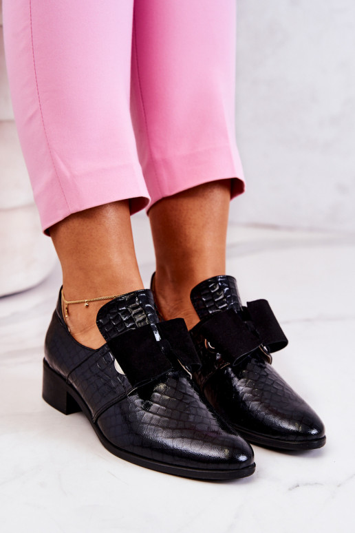 Leather Snakeskin Shoes Black Marleigh Leather Snakeskin Shoes Black Marleigh