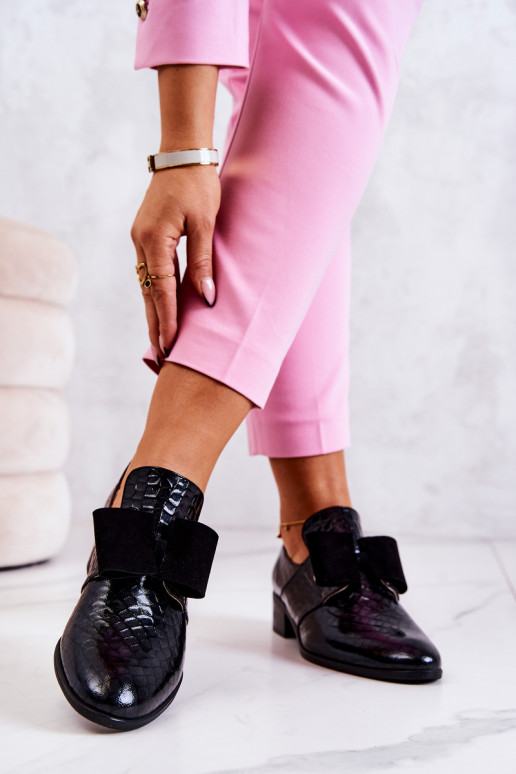 Leather Snakeskin Shoes Black Marleigh Leather Snakeskin Shoes Black Marleigh