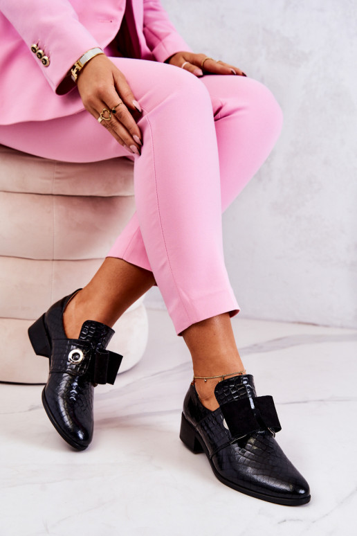 Leather Snakeskin Shoes Black Marleigh Leather Snakeskin Shoes Black Marleigh