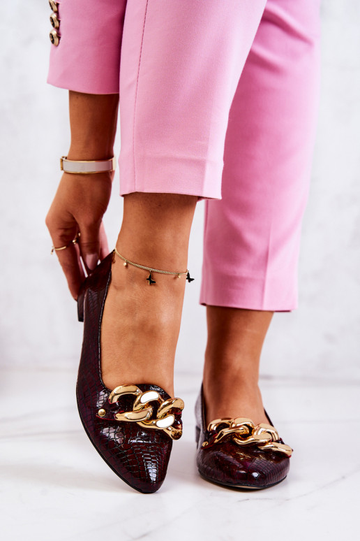 Leather Laquered Snakeskin Pumps Maroon Elissabeth Leather Laquered Snakeskin Pumps Maroon Elissabeth