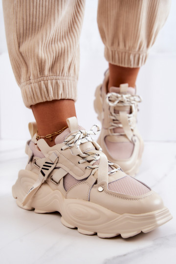 Buty Sportowe Sneakersy GOE JJ2N4082 Beżowe