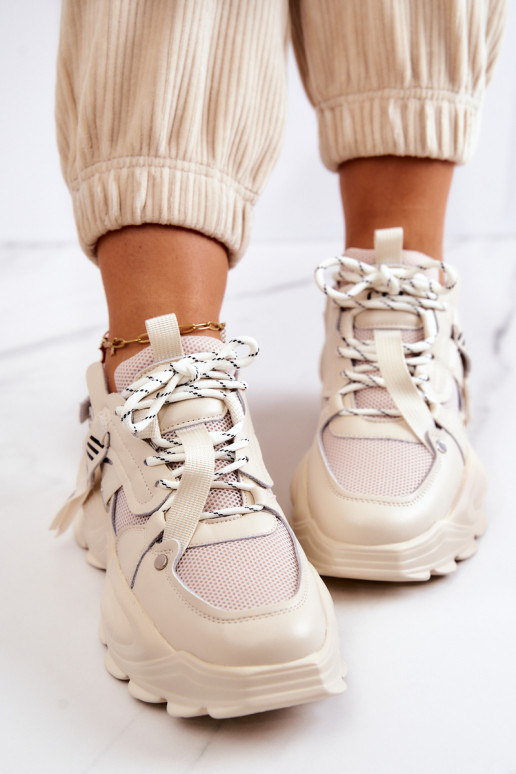 Buty Sportowe Sneakersy GOE JJ2N4082 Beżowe