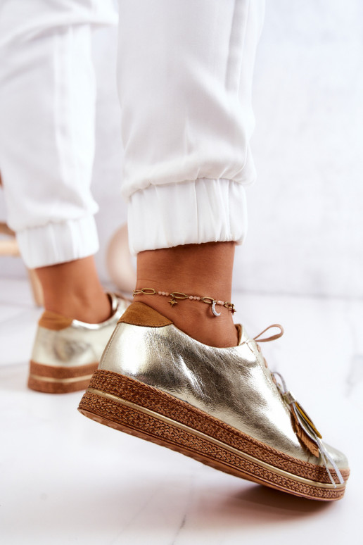 Leather Shoes Maciejka 04550-25 Golden
