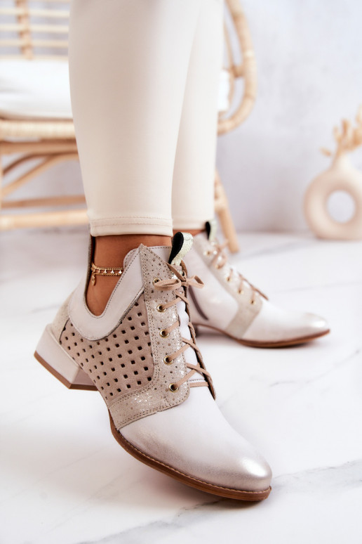 Leather Boots Maciejka 05541-25 Light beige Leather Boots Maciejka 05541-25 Light beige