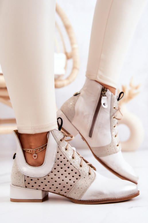 Leather Boots Maciejka 05541-25 Light beige Leather Boots Maciejka 05541-25 Light beige