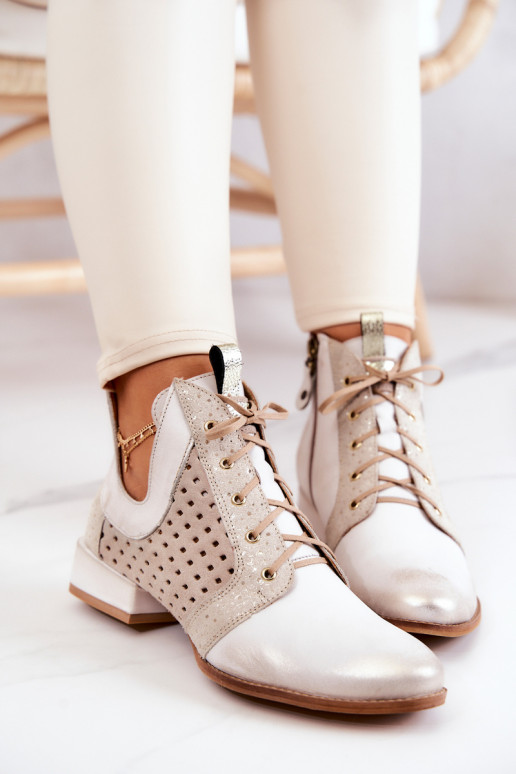 Leather Boots Maciejka 05541-25 Light beige Leather Boots Maciejka 05541-25 Light beige