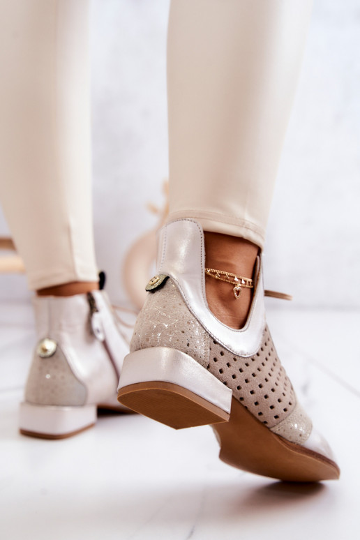 Leather Boots Maciejka 05541-25 Light beige Leather Boots Maciejka 05541-25 Light beige