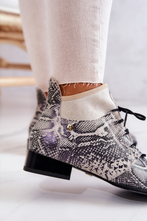 Women's Boots Suede Snake Maciejka 04744-03 Beige Women's Boots Suede Snake Maciejka 04744-03 Beige