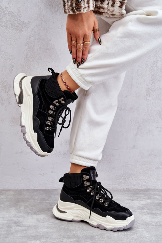 Women's High Sport Shoes GOE KK2N4098 Black Women's High Sport Shoes GOE KK2N4098 Black