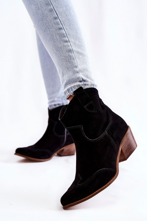 Damskie Botki W Szpic Lewski Shoes 3236 Czarne