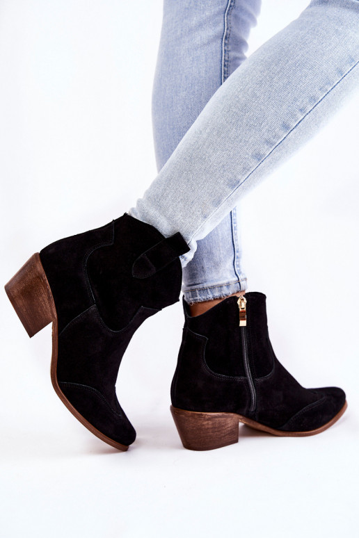 Women's Booties Spitz Lewski Shoes 3236 Black