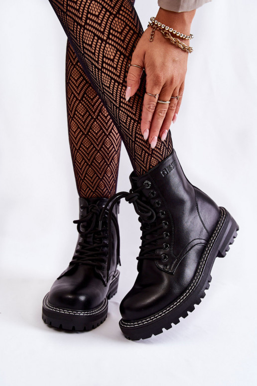 Women's Boots On The Platform Big Star KK274538 Black Women's Boots On The Platform Big Star KK274538 Black