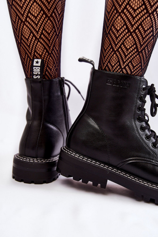 Women's Boots On The Platform Big Star KK274538 Black Women's Boots On The Platform Big Star KK274538 Black