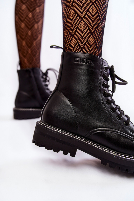 Women's Boots On The Platform Big Star KK274538 Black Women's Boots On The Platform Big Star KK274538 Black