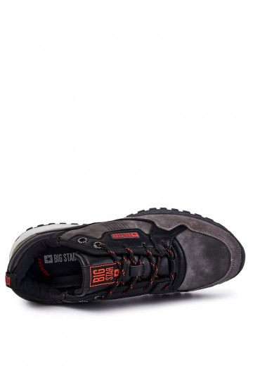 Męskie Klasyczne Buty Sportowe Memory Foam Big Star KK174271 Szare 2