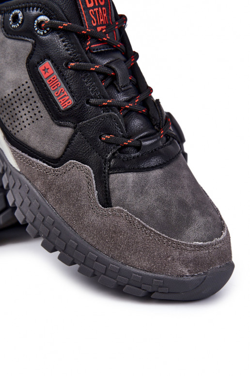 Męskie Klasyczne Buty Sportowe Memory Foam Big Star KK174271 Szare