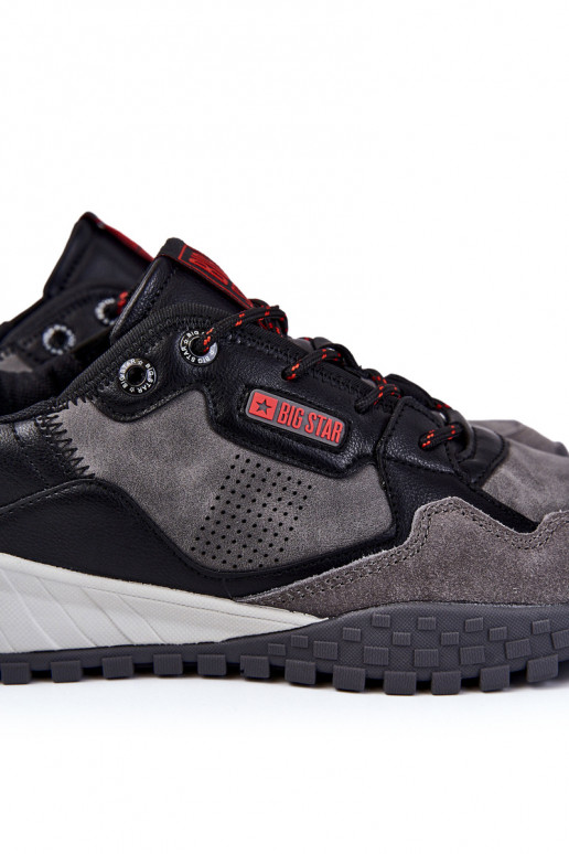 Men's Classic Sport Shoes Memory Foam Big Star KK174271 Grey Men's Classic Sport Shoes Memory Foam Big Star KK174271 Grey