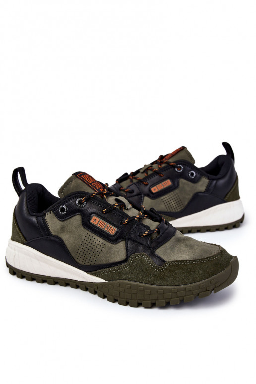 Męskie Klasyczne Buty Sportowe Memory Foam Big Star KK174272 Zielone