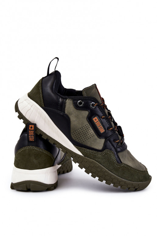 Męskie Klasyczne Buty Sportowe Memory Foam Big Star KK174272 Zielone