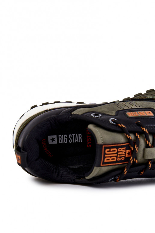 Męskie Klasyczne Buty Sportowe Memory Foam Big Star KK174272 Zielone
