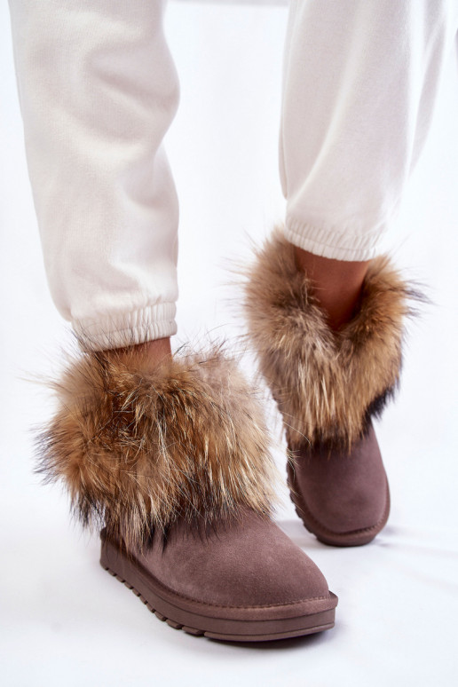 Women's Suede Snow Boots With Fur Grey Alexa Women's Suede Snow Boots With Fur Grey Alexa