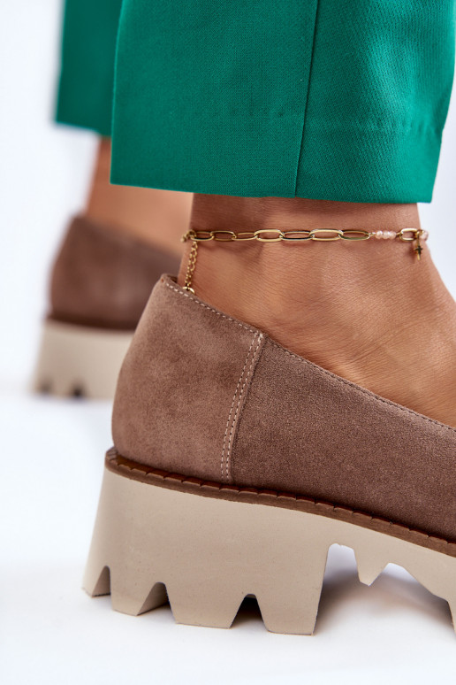 Suede shoes with a Laura Messi decoration 2489 Brown Suede shoes with a Laura Messi decoration 2489 Brown
