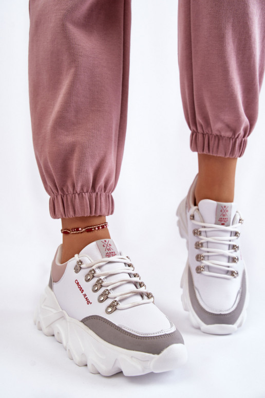 Women's Sneakers on the platform Cross Jeans KK2R4071C White Women's Sneakers on the platform Cross Jeans KK2R4071C White