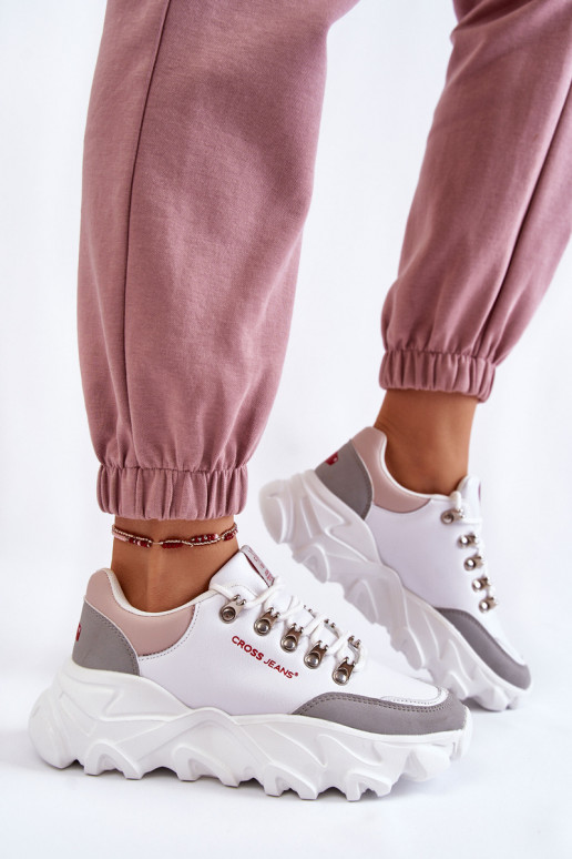 Women's Sneakers on the platform Cross Jeans KK2R4071C White Women's Sneakers on the platform Cross Jeans KK2R4071C White
