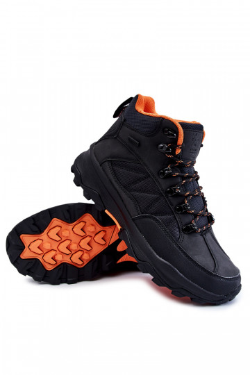 Męskie Buty Trekkingowe Ocieplane Cross Jeans KK1R4018C Czarne 2