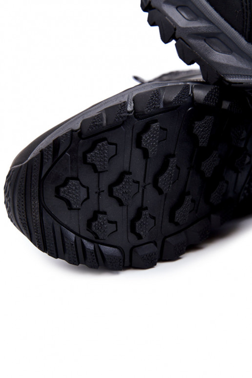 Męskie Ocieplane Botki Buty Trekkingowe Cross Jeans KK1R4022C Czarne