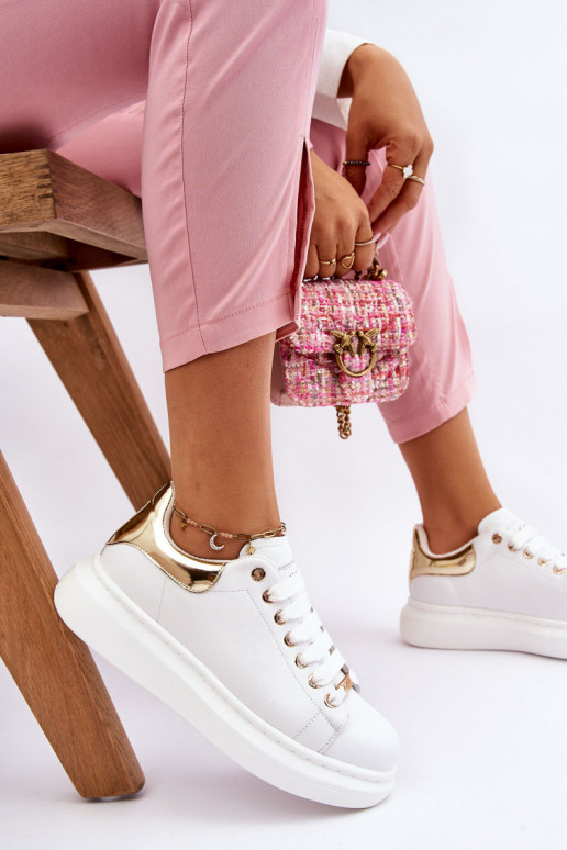 Women's Sport Shoes GOE LL2N4011 White and Gold Women's Sport Shoes GOE LL2N4011 White and Gold