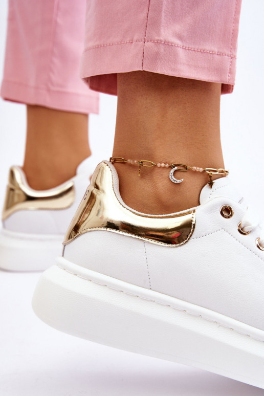 Women's Sport Shoes GOE LL2N4011 White and Gold Women's Sport Shoes GOE LL2N4011 White and Gold