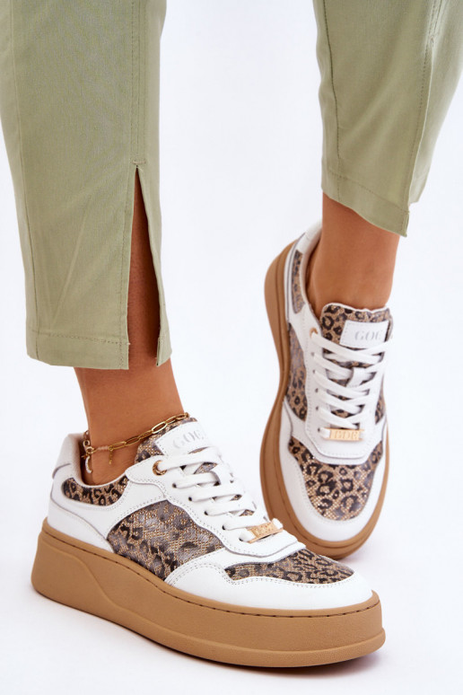 Women's Comfortable Sports Shoes GOE LL2N4052 White-Beige Women's Comfortable Sports Shoes GOE LL2N4052 White-Beige