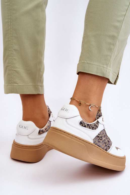 Women's Comfortable Sports Shoes GOE LL2N4052 White-Beige Women's Comfortable Sports Shoes GOE LL2N4052 White-Beige