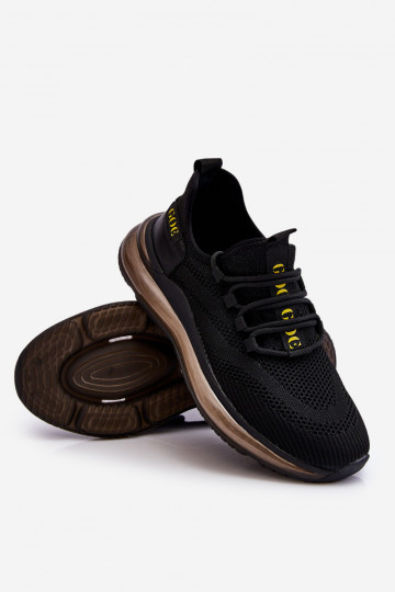 Wsuwane Męskie Buty Sportowe GOE LL1N4024 Czarne 2