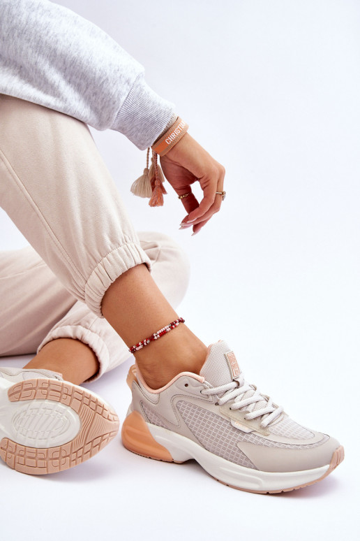 Wygodne Buty Sportowe Memory Foam System Big Star LL274336 Beżowe