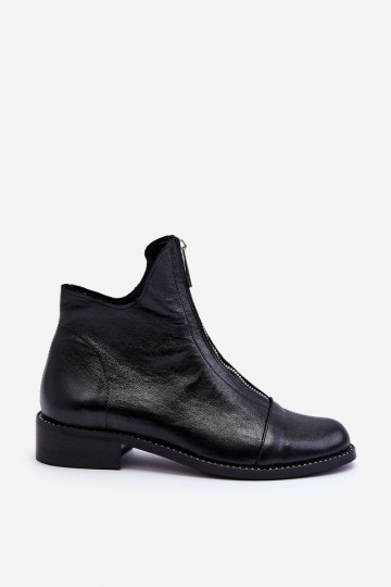 Leather Zipper Boots Nicole 2785/037 Black 2