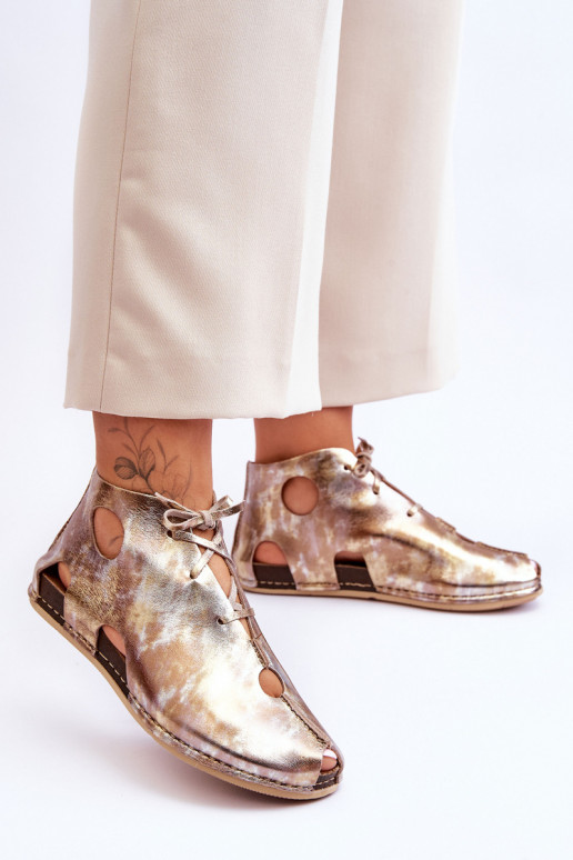 Light Leather Boots Maciejka 03426-42 Gold Light Leather Boots Maciejka 03426-42 Gold