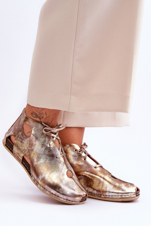 Light Leather Boots Maciejka 03426-42 Gold Light Leather Boots Maciejka 03426-42 Gold