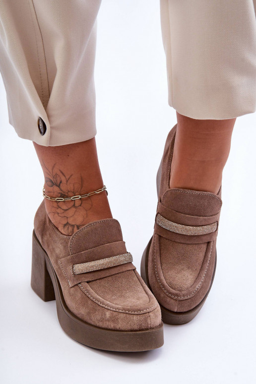 Half-Boots On Heel With Decoration Beige Gelanor Half-Boots On Heel With Decoration Beige Gelanor