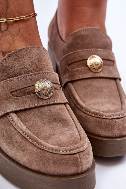 Women's Suede Half Boots on Heel Beige Dunadia Women's Suede Half Boots on Heel Beige Dunadia