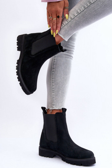 Suede Ankle Boots Nicole Black 2672 2