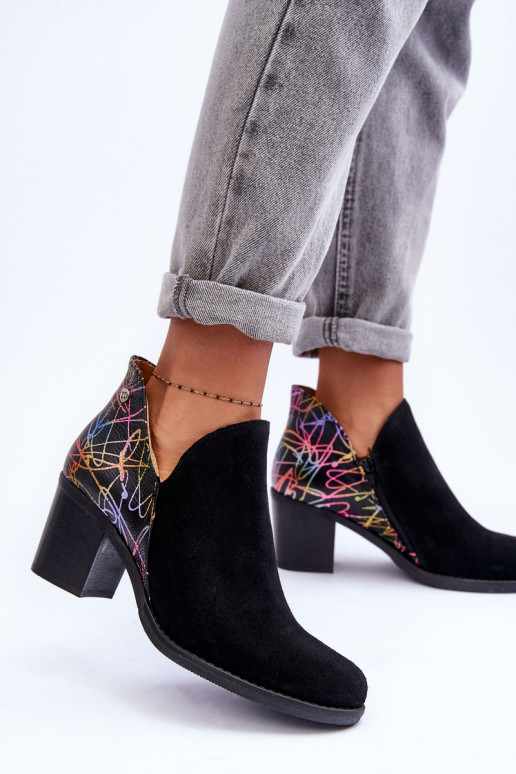 Women's Leather Boots on Maciejka Heel 04492-99 Black Women's Leather Boots on Maciejka Heel 04492-99 Black