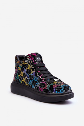 Buty Sportowe Na Platformie Dżety GOE MM2N4009 Czarne 2